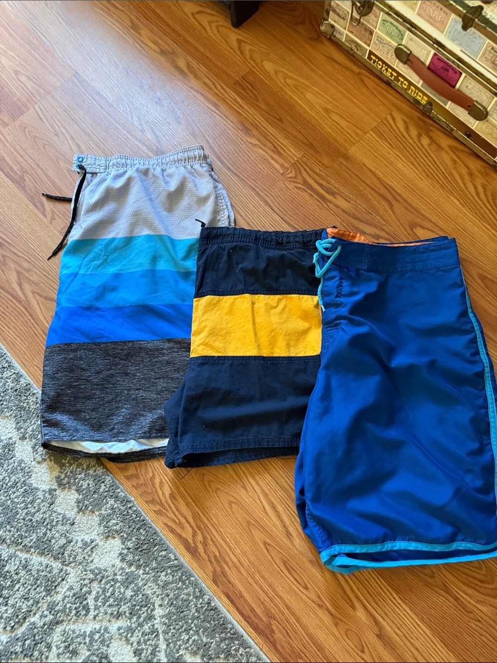 Old Navy Blue and Yellow mens Swim Shorts Set